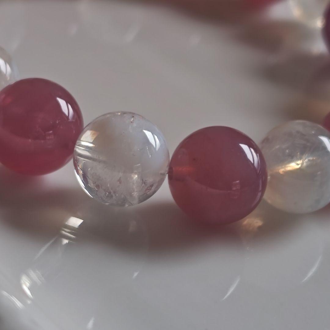 新作　ピンクユニコーン×セリサイトインクオーツ×ピンクパープルディープローズクオ