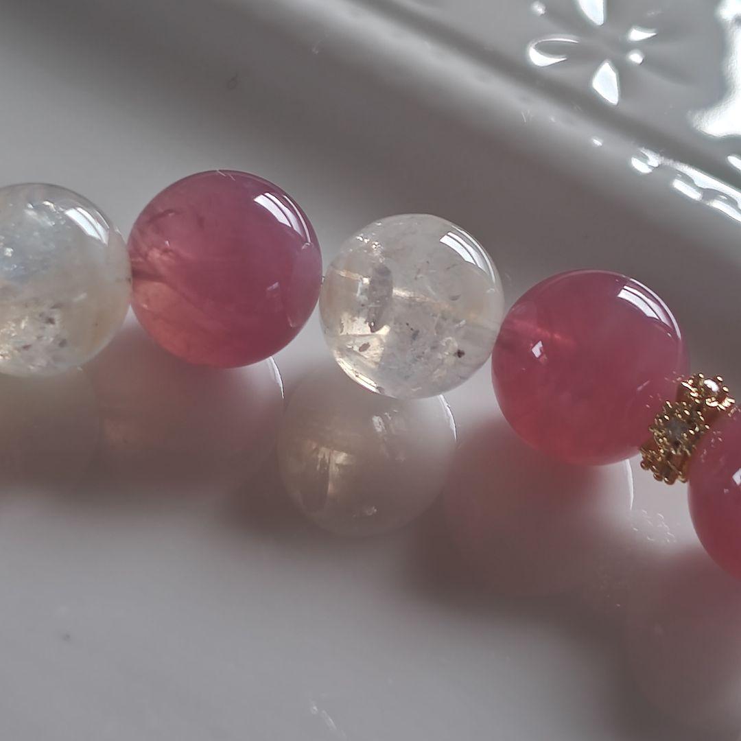 新作　ピンクユニコーン×セリサイトインクオーツ×ピンクパープルディープローズクオ