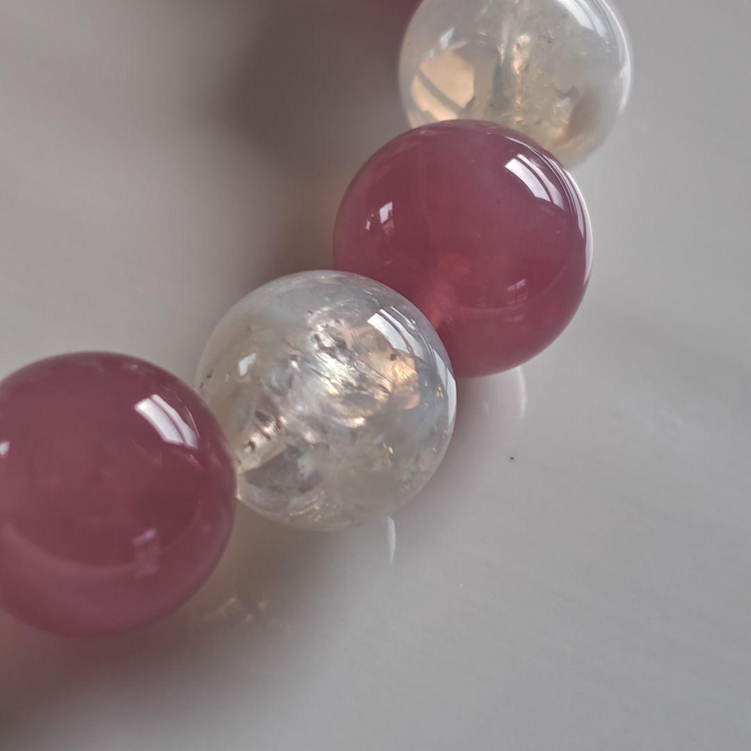 新作　ピンクユニコーン×セリサイトインクオーツ×ピンクパープルディープローズクオ