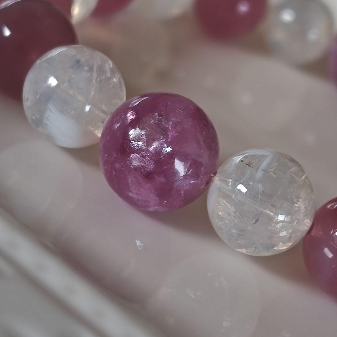 新作　ピンクユニコーン×セリサイトインクオーツ×ピンクパープルディープローズクオ