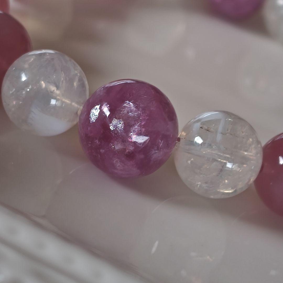 新作　ピンクユニコーン×セリサイトインクオーツ×ピンクパープルディープローズクオ