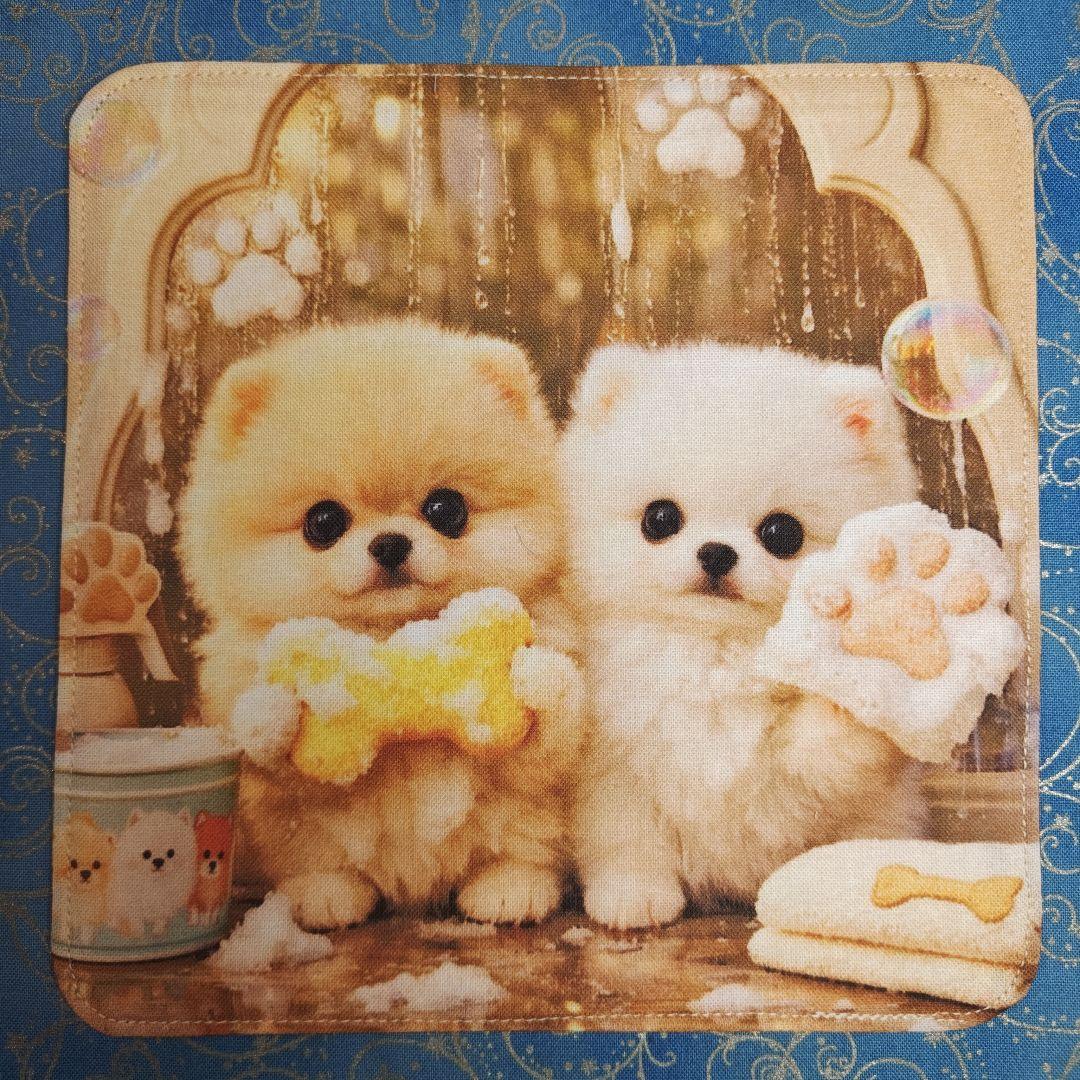 Youretia ハンカチ　ポメラニアンちゃん柄2/27