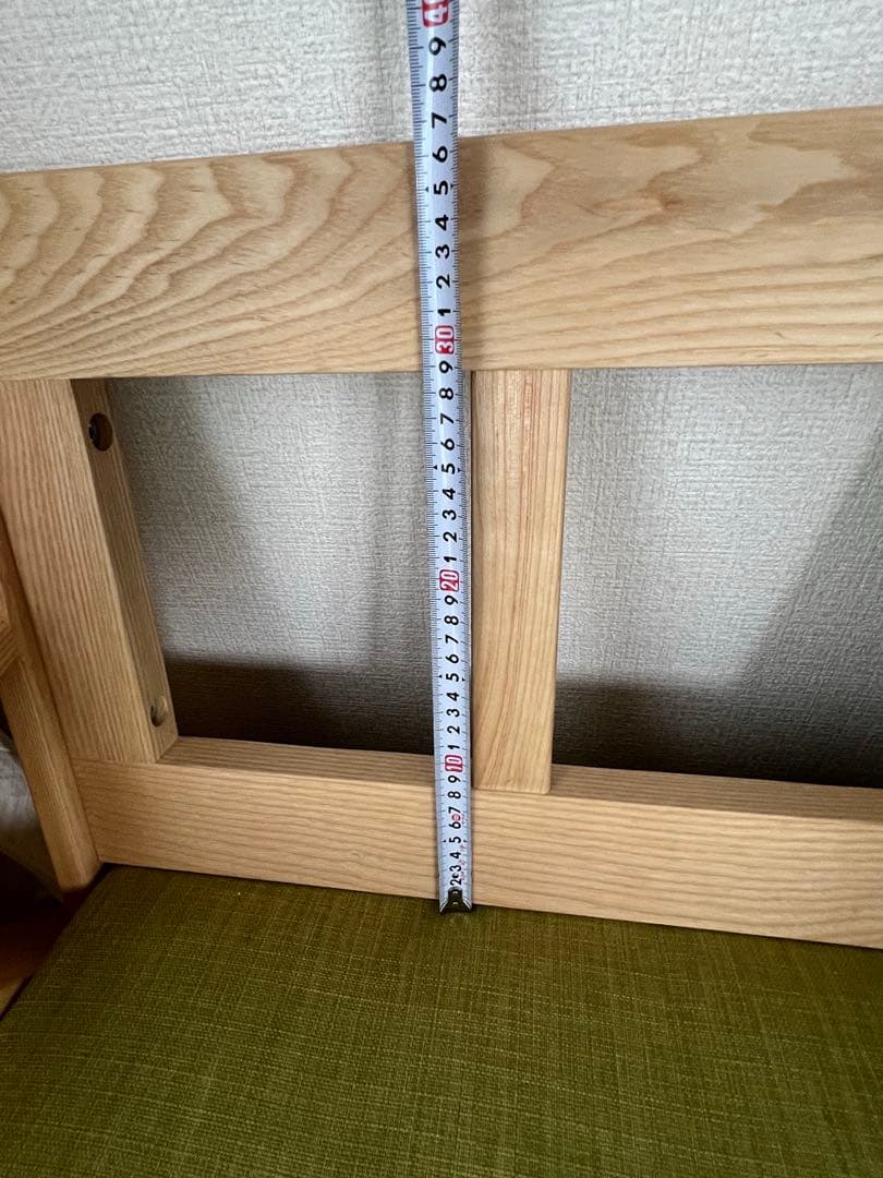 緑色ファブリック3人掛けソファ