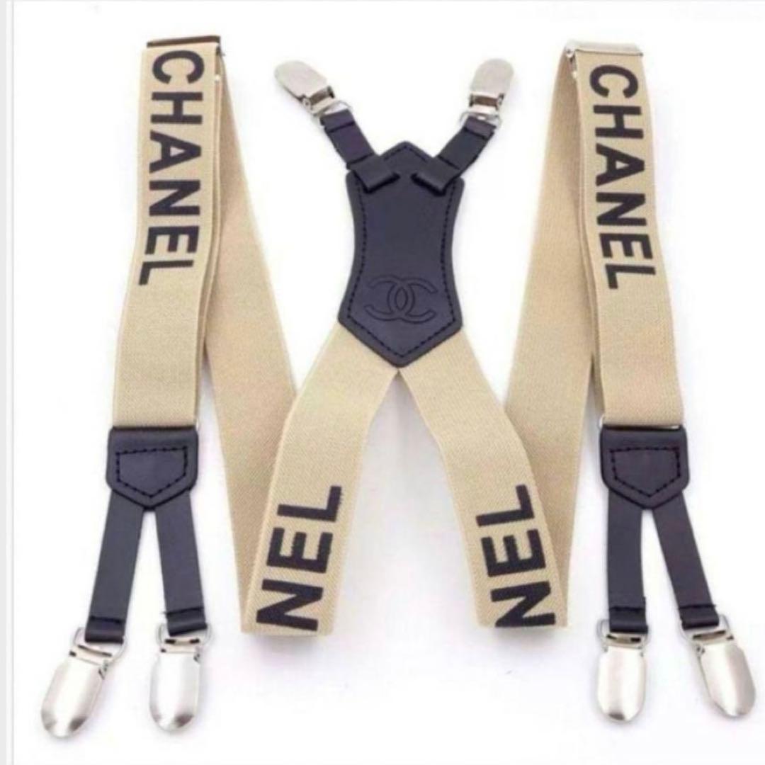 サスペンダー CHANEL ノベルティ ベージュ