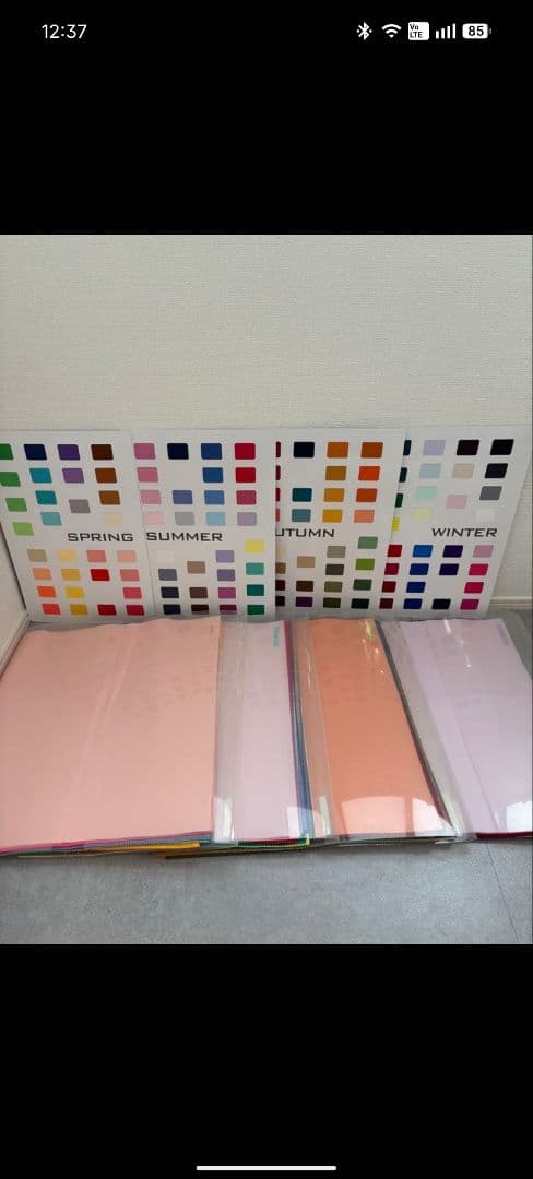 ケース付き、シール付きで便利！パーソナルカラー診断用ドレープ120色など