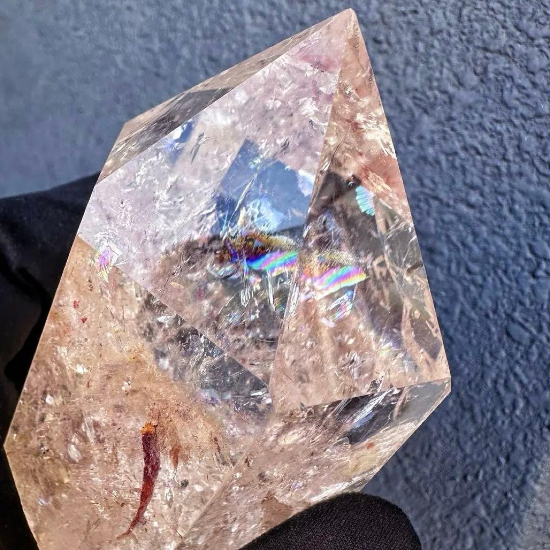 高品質❗️ガーデンクォーツピンク♡アゼツライト虹入り☆ヒマラヤクラスターA1569
