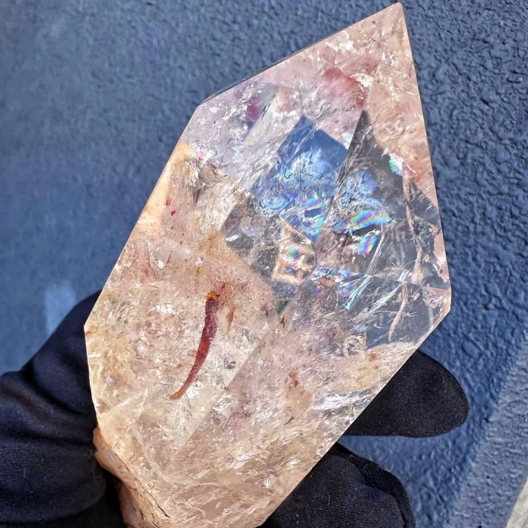 高品質❗️ガーデンクォーツピンク♡アゼツライト虹入り☆ヒマラヤクラスターA1569