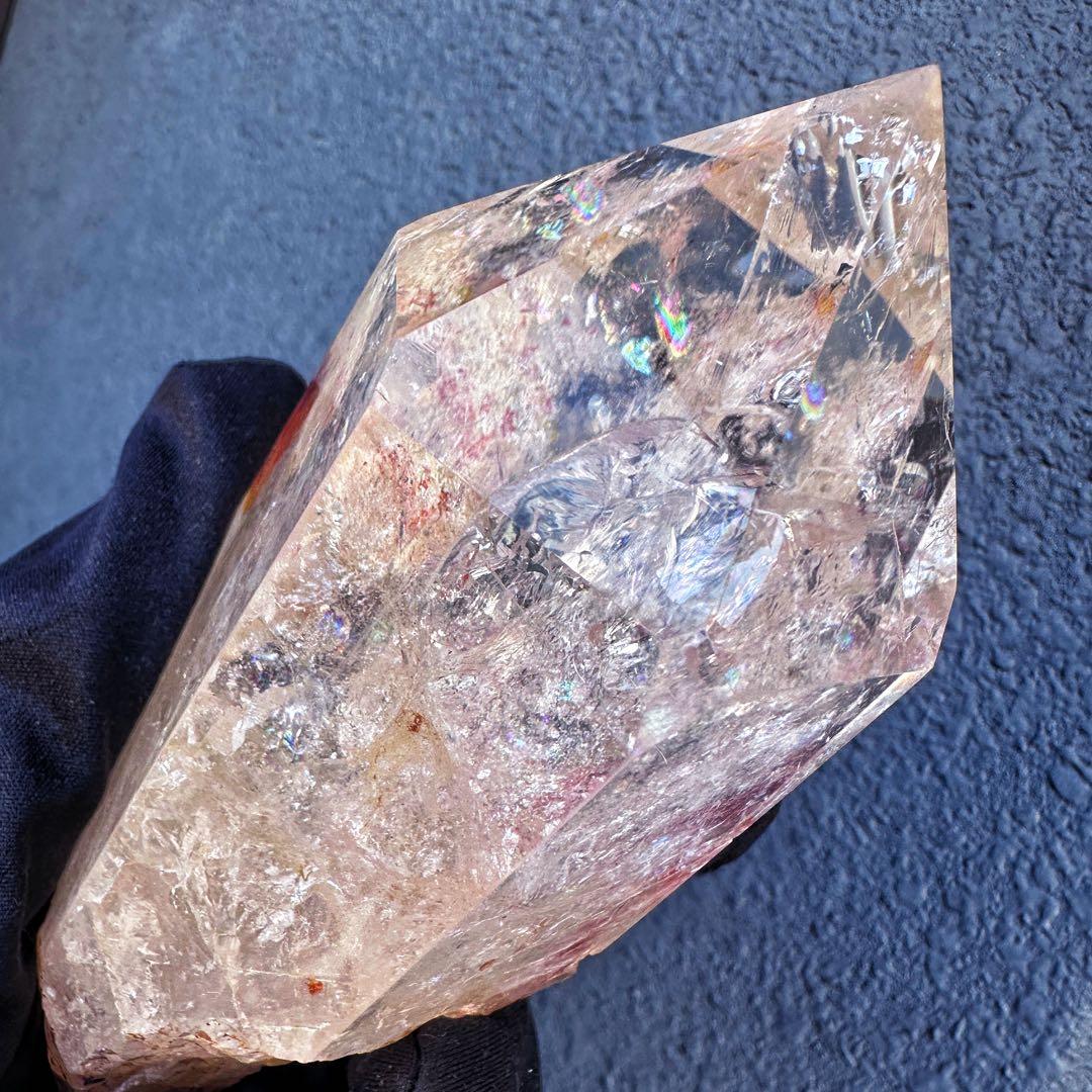 高品質❗️ガーデンクォーツピンク♡アゼツライト虹入り☆ヒマラヤクラスターA1569