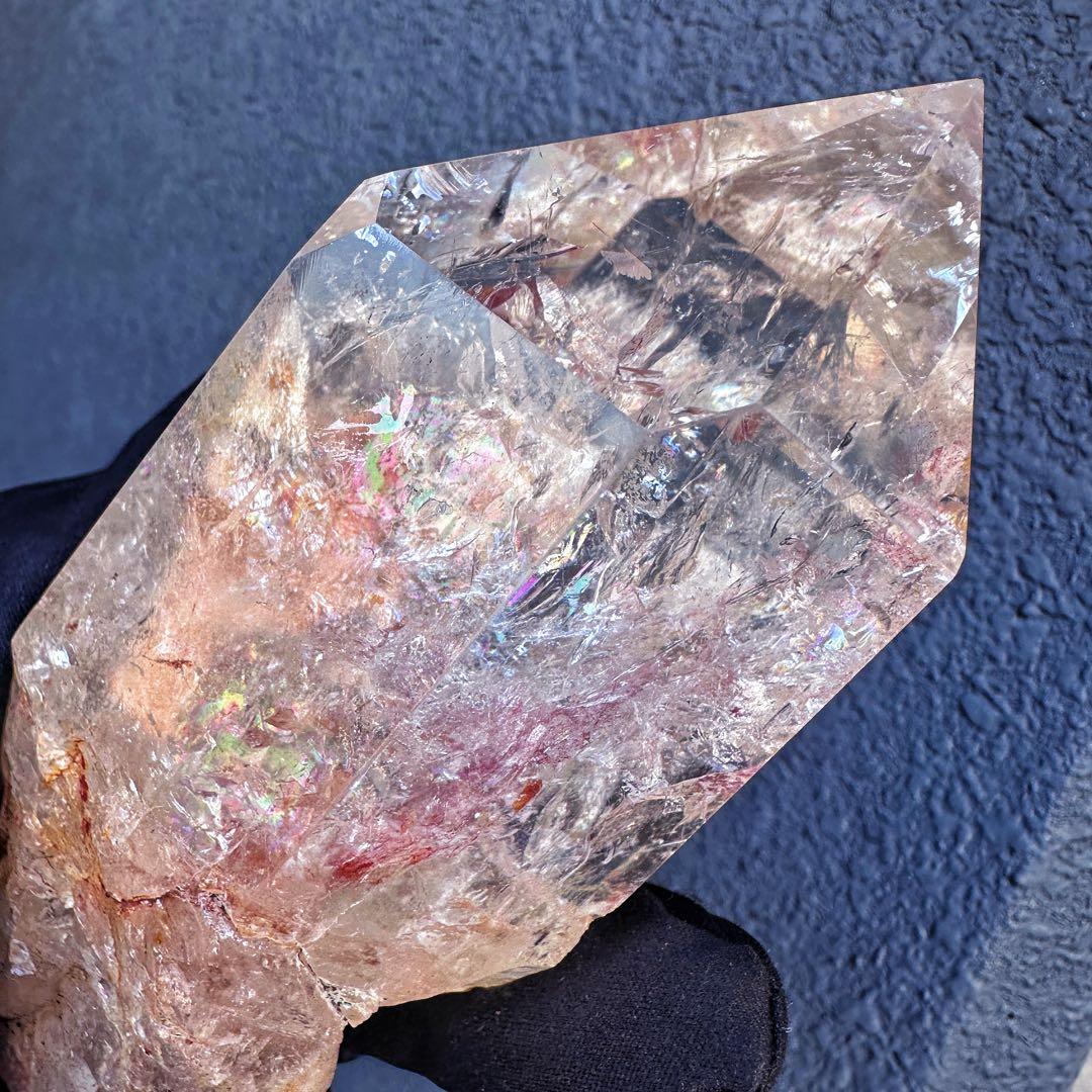 高品質❗️ガーデンクォーツピンク♡アゼツライト虹入り☆ヒマラヤクラスターA1569
