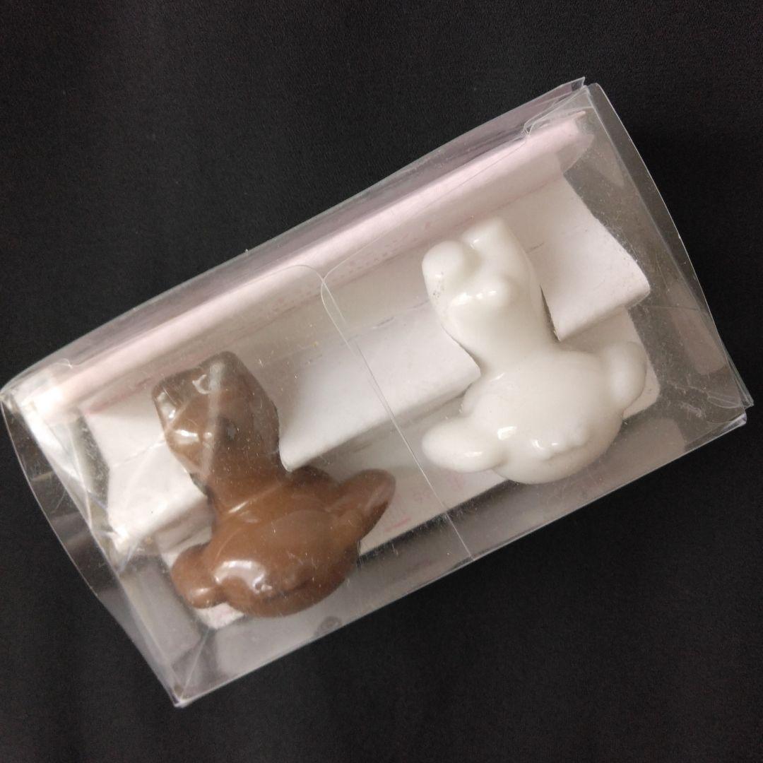 サンリオ シュガーバニーズ 箸置き しろうさ くろうさ 置物 陶器 平成レトロ