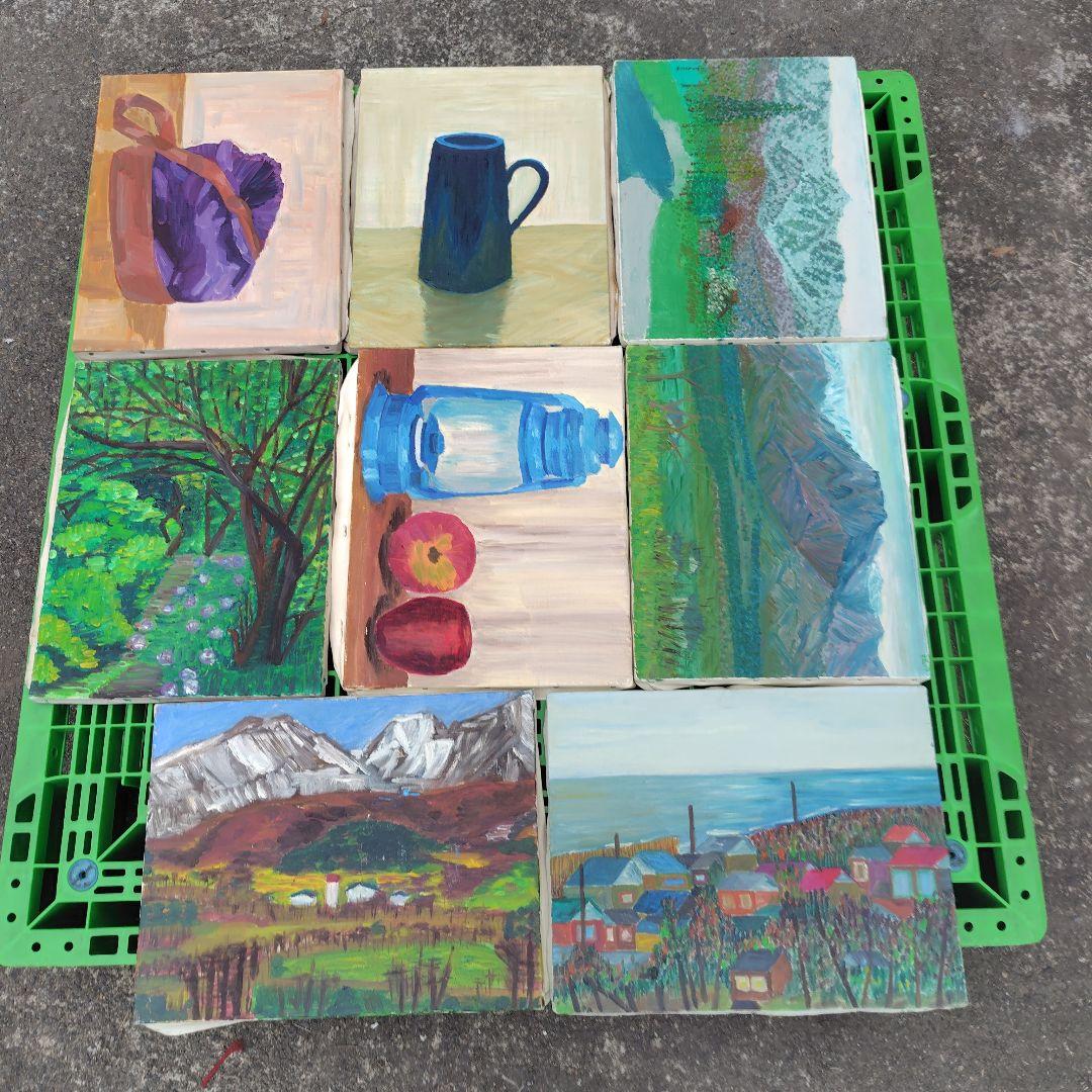 F6 キャンバス 17枚 まとめ セット 中古品 油彩 画材