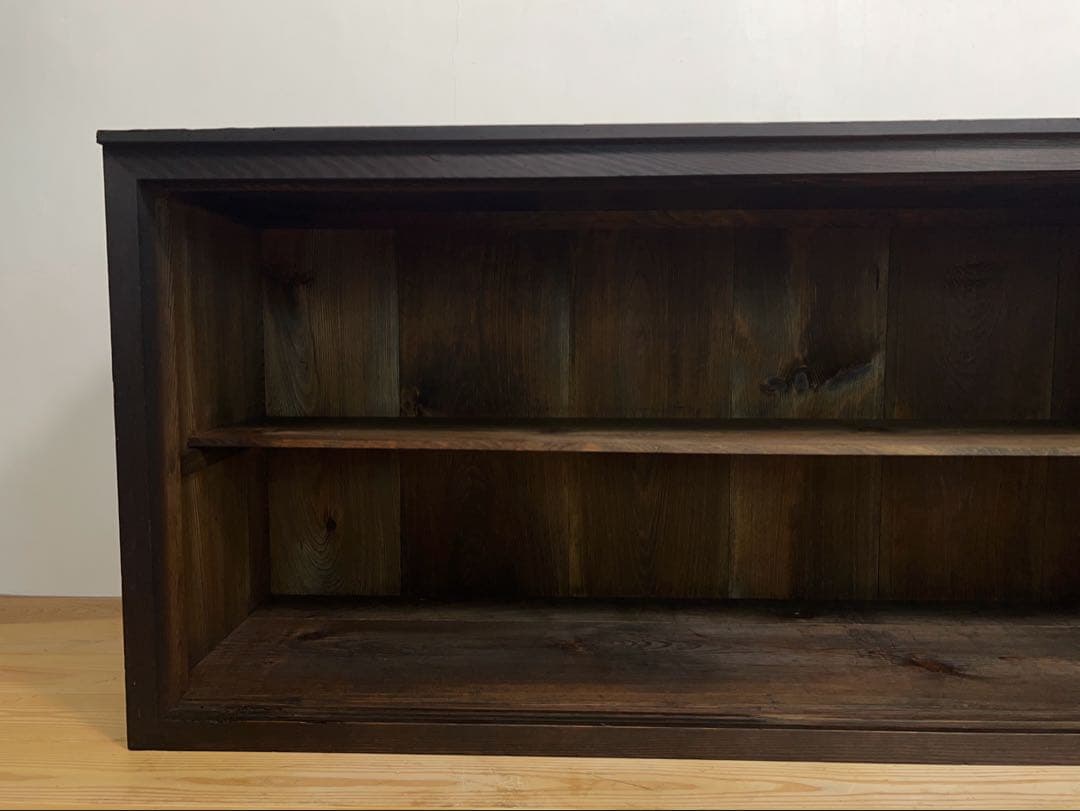 水屋箪笥　オープシェルフ　ディスプレイ　横幅151㎝ 2A038　古道具