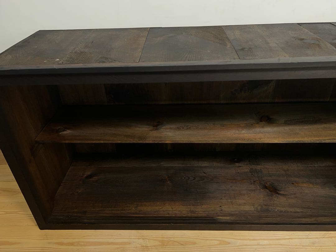 水屋箪笥　オープシェルフ　ディスプレイ　横幅151㎝ 2A038　古道具