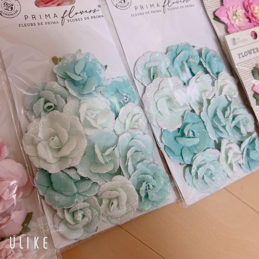 プリマ ペーパーフラワー 紙モノ コラージュ素材 おすそ分けファイル まとめ売り
