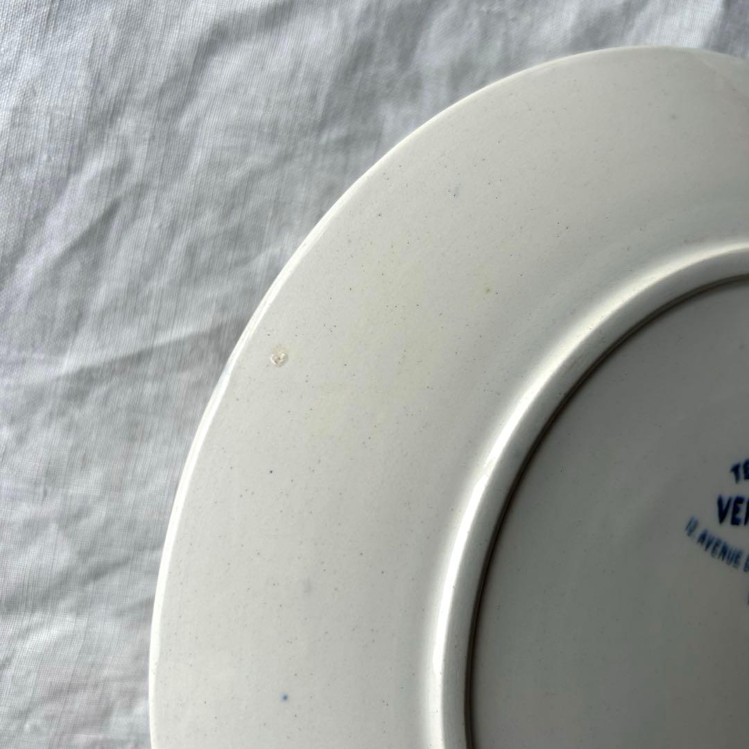 【超美品】【希少】フランスアンティーク　モノグラム　ケーキプレート　デザートB2