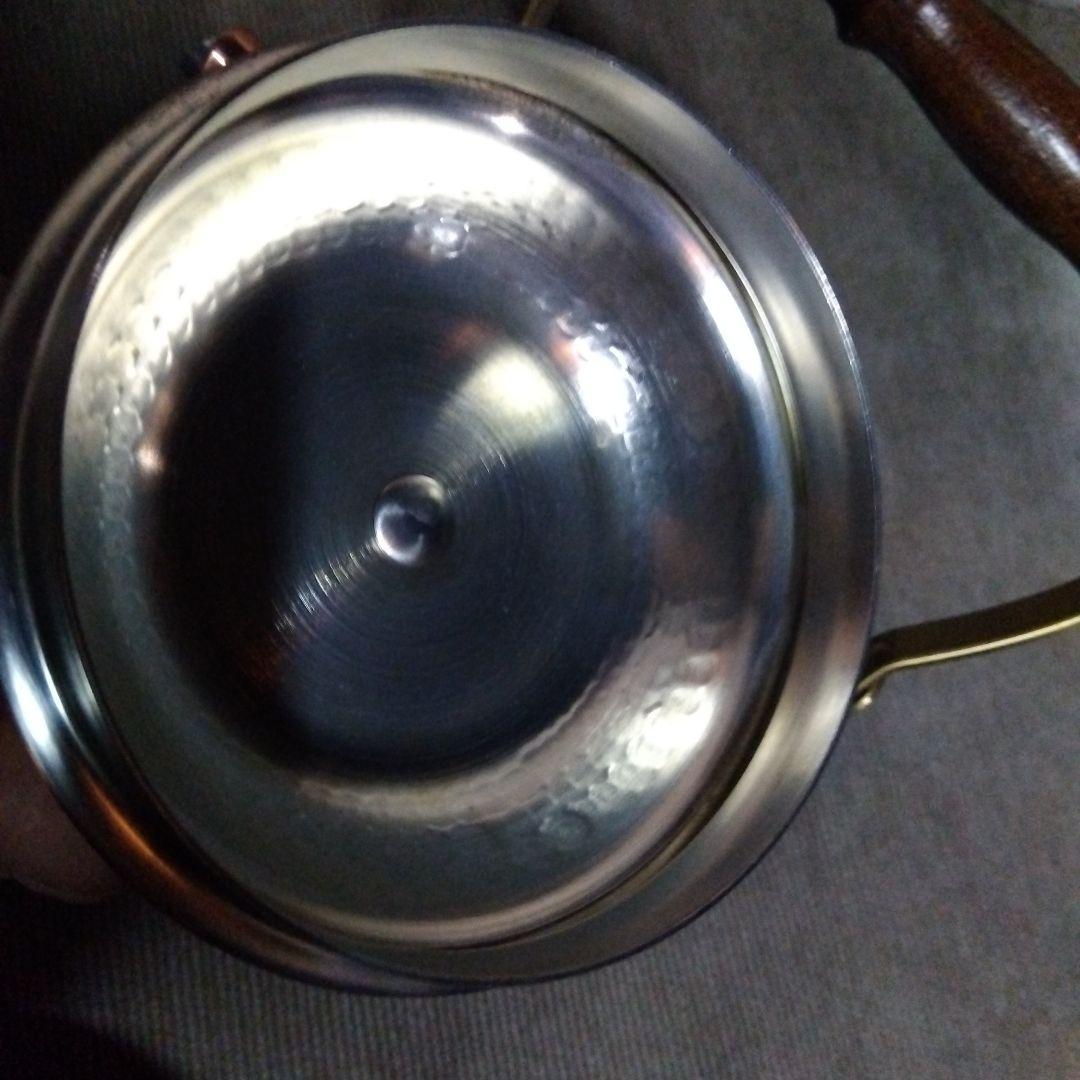 島本製作所　銅製やかん　ケトル　木製ハンドル付き