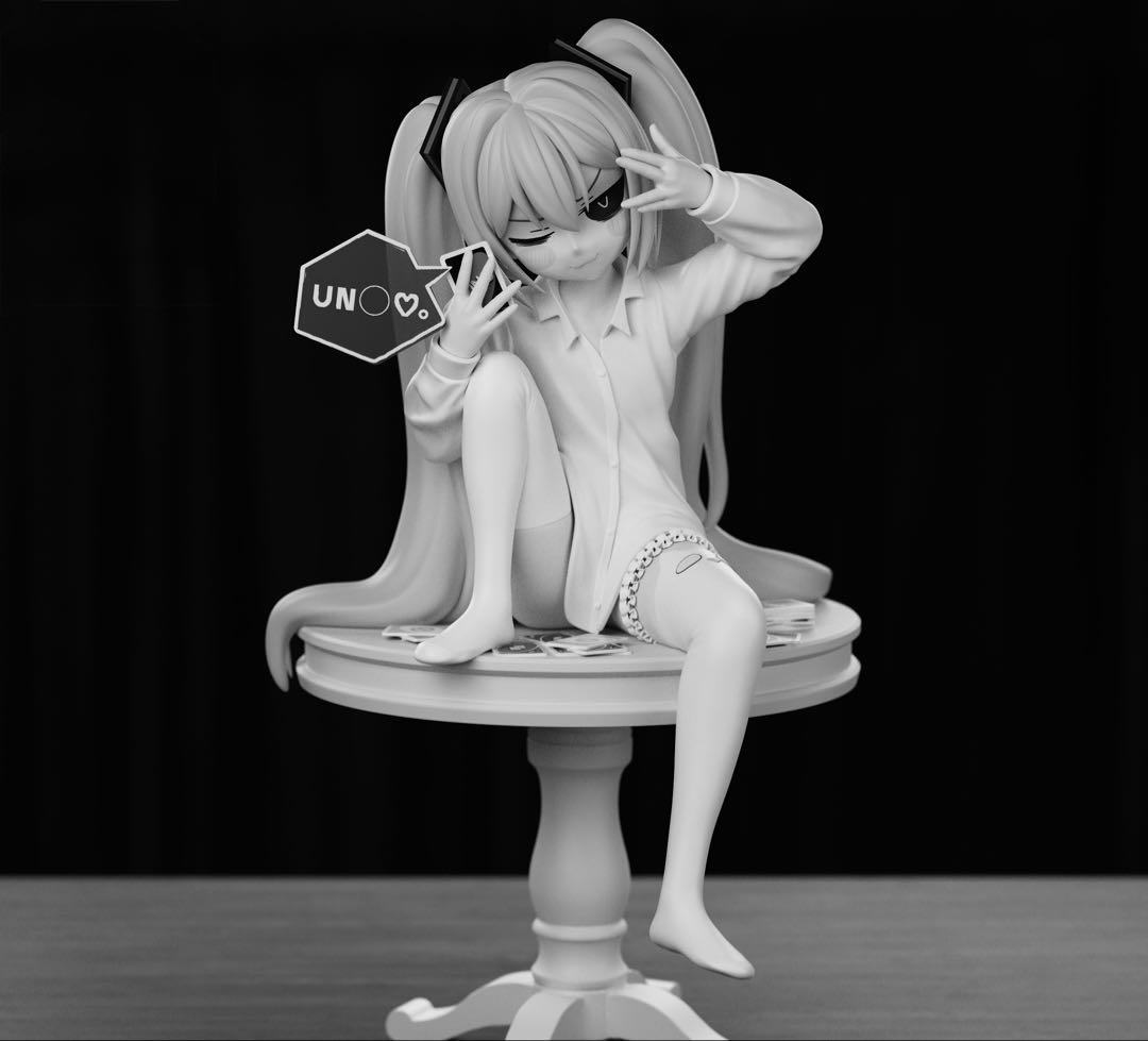 初音ミク　ガレージキット　未塗装未組立　1／7スケール　美女　美少女　フィギュア