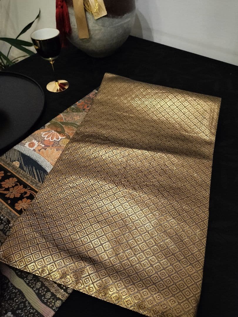 A828高級‼️全通帯‼️ひな祭り‼️袋帯テーブルランナー2m28cm