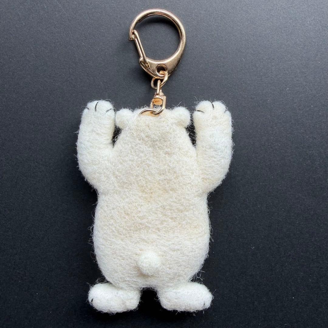 【☆Ted様☆】羊毛フェルトキーホルダー　シロクマ　ハンドメイド　くま