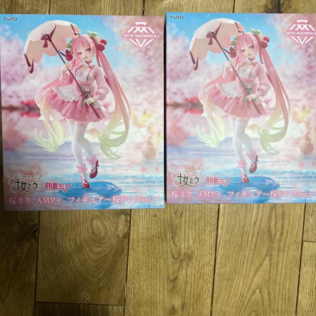 初音ミク AMP+ 桜ドレス ガンダム45周年 シャアザクぐるみ 2種セット