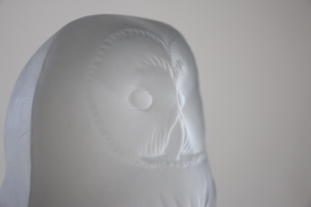 ヴィンテージ　Nybro Sweden　ガラス　置物　梟　フクロウ
