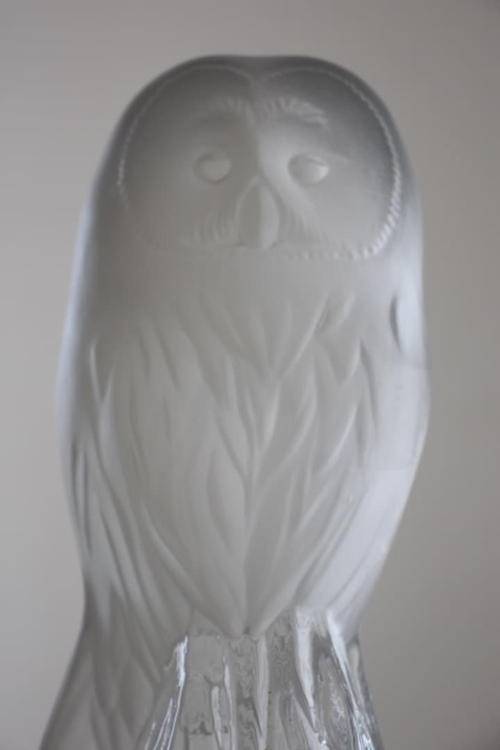 ヴィンテージ　Nybro Sweden　ガラス　置物　梟　フクロウ