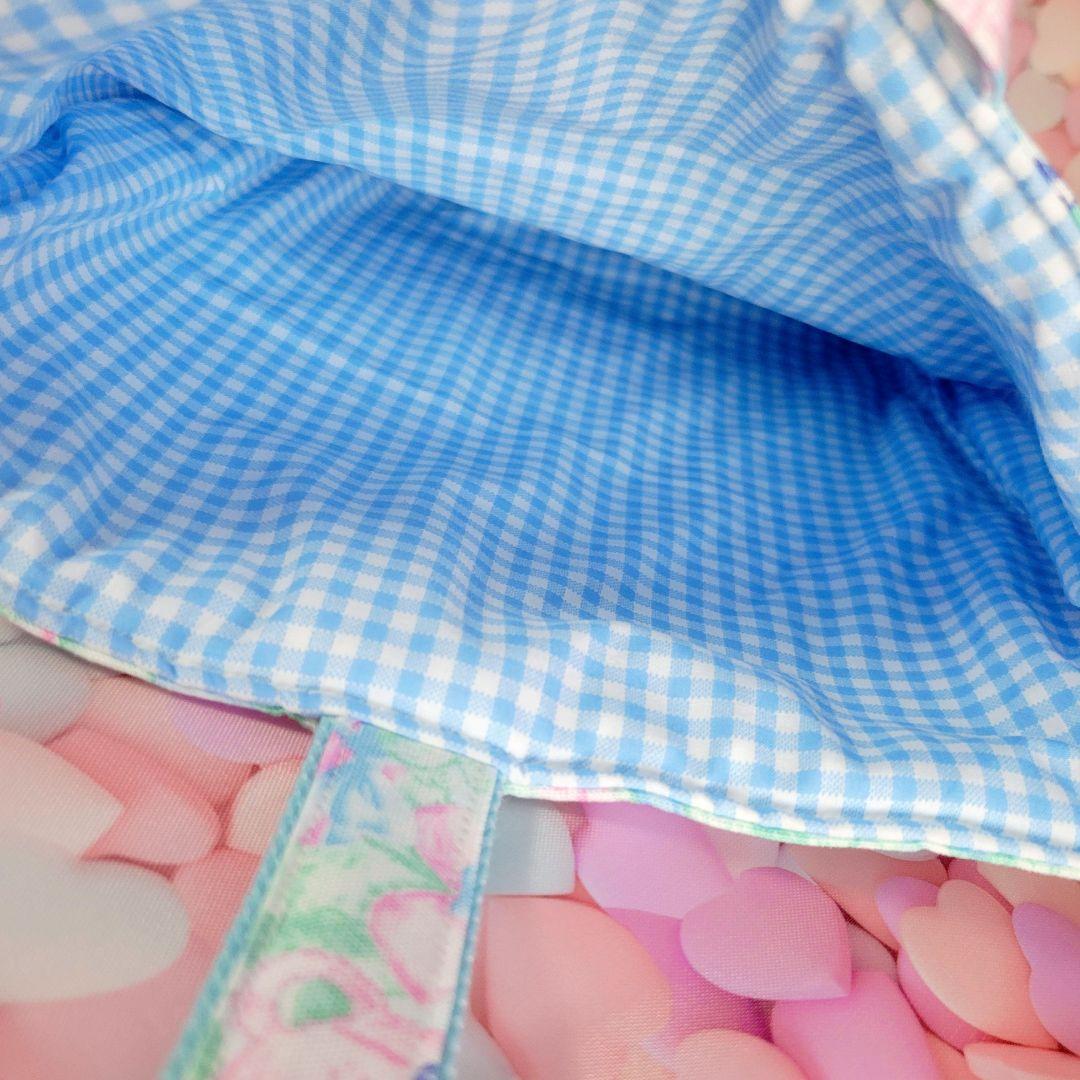 上履き入れ♡入園入学♡ハンドメイドꕤ女の子 ゆめかわ ぬいぐるみ くま(ブルー)