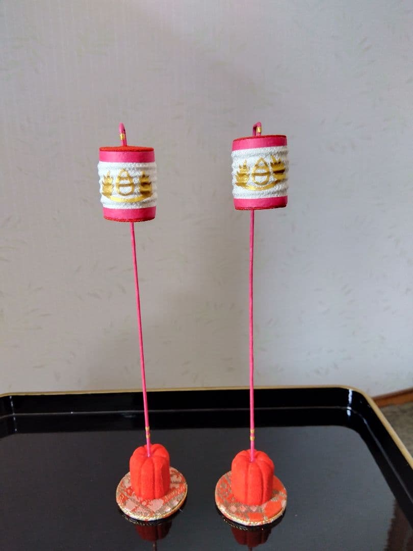 創作人形　きつねの夫婦セット　古布ちりめん細工　ウェルカムドール　雛人形