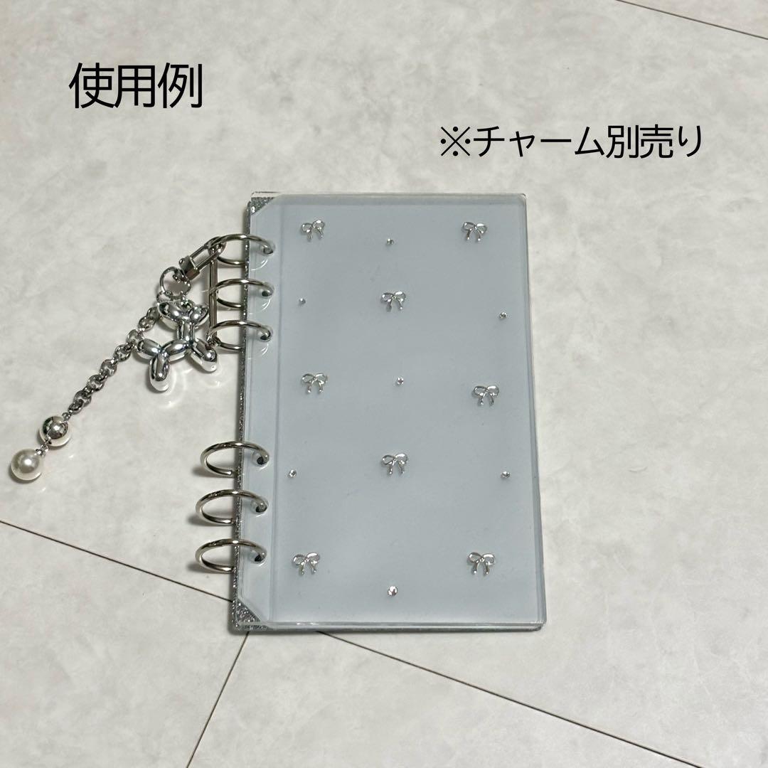 ✨りおん✨ A6 アクリルレジンバインダー　リング付き　韓国　貯金