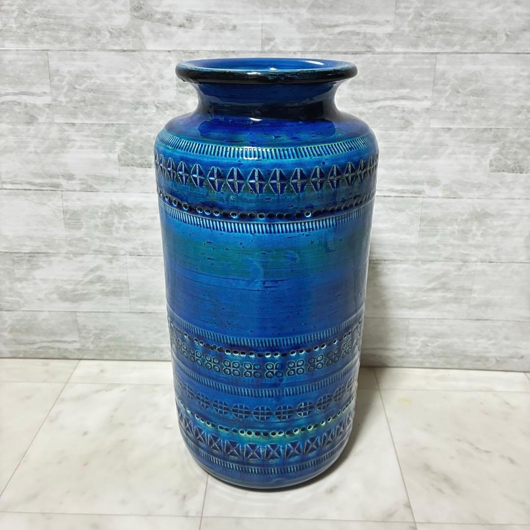 美品 FLAVIA MONTELUPO フラビア ビトッシ 花瓶 リミニブルー