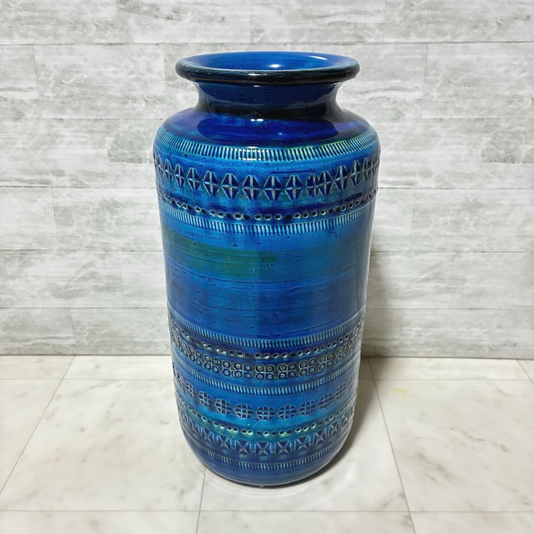美品 FLAVIA MONTELUPO フラビア ビトッシ 花瓶 リミニブルー