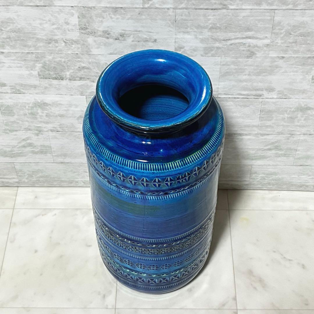 美品 FLAVIA MONTELUPO フラビア ビトッシ 花瓶 リミニブルー