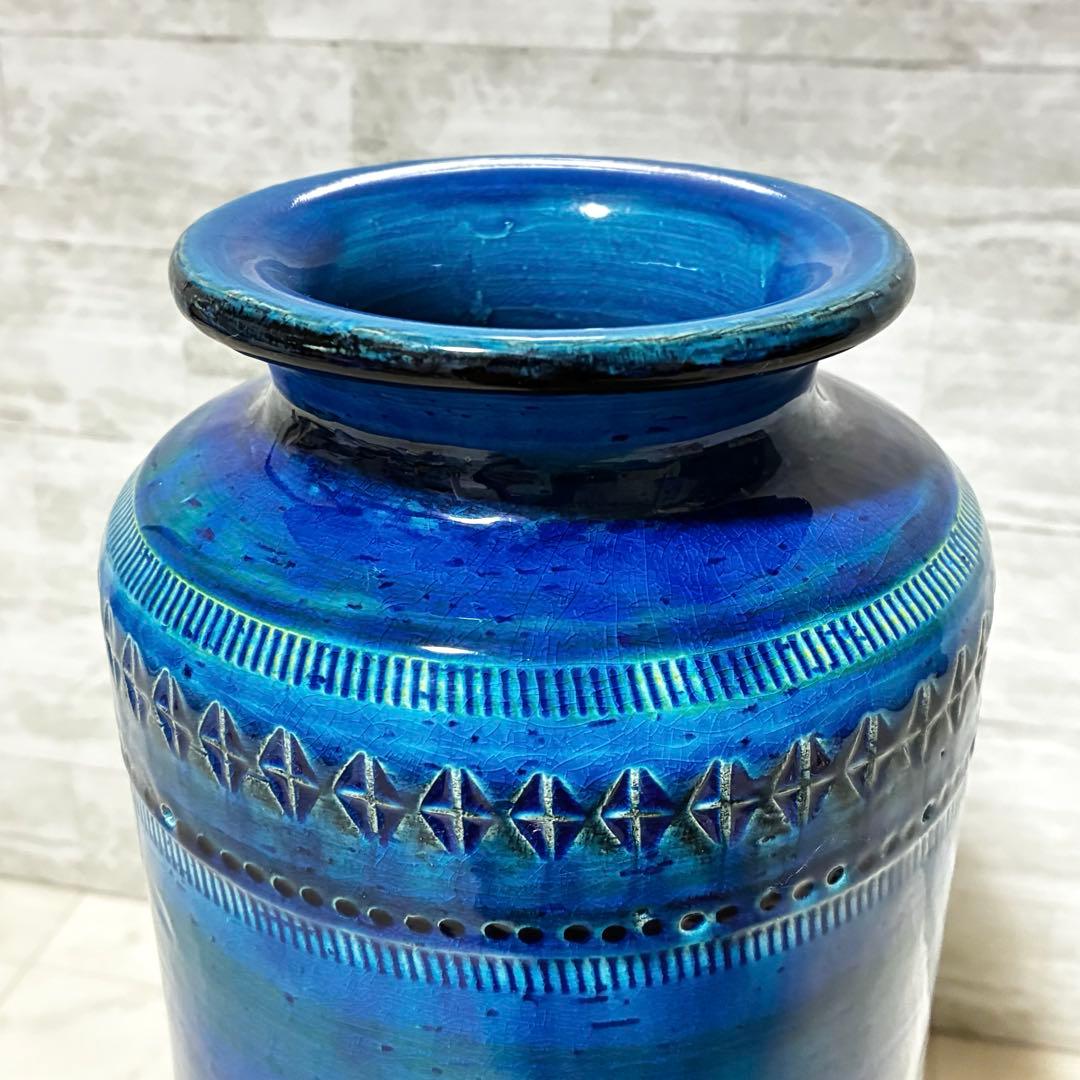 美品 FLAVIA MONTELUPO フラビア ビトッシ 花瓶 リミニブルー