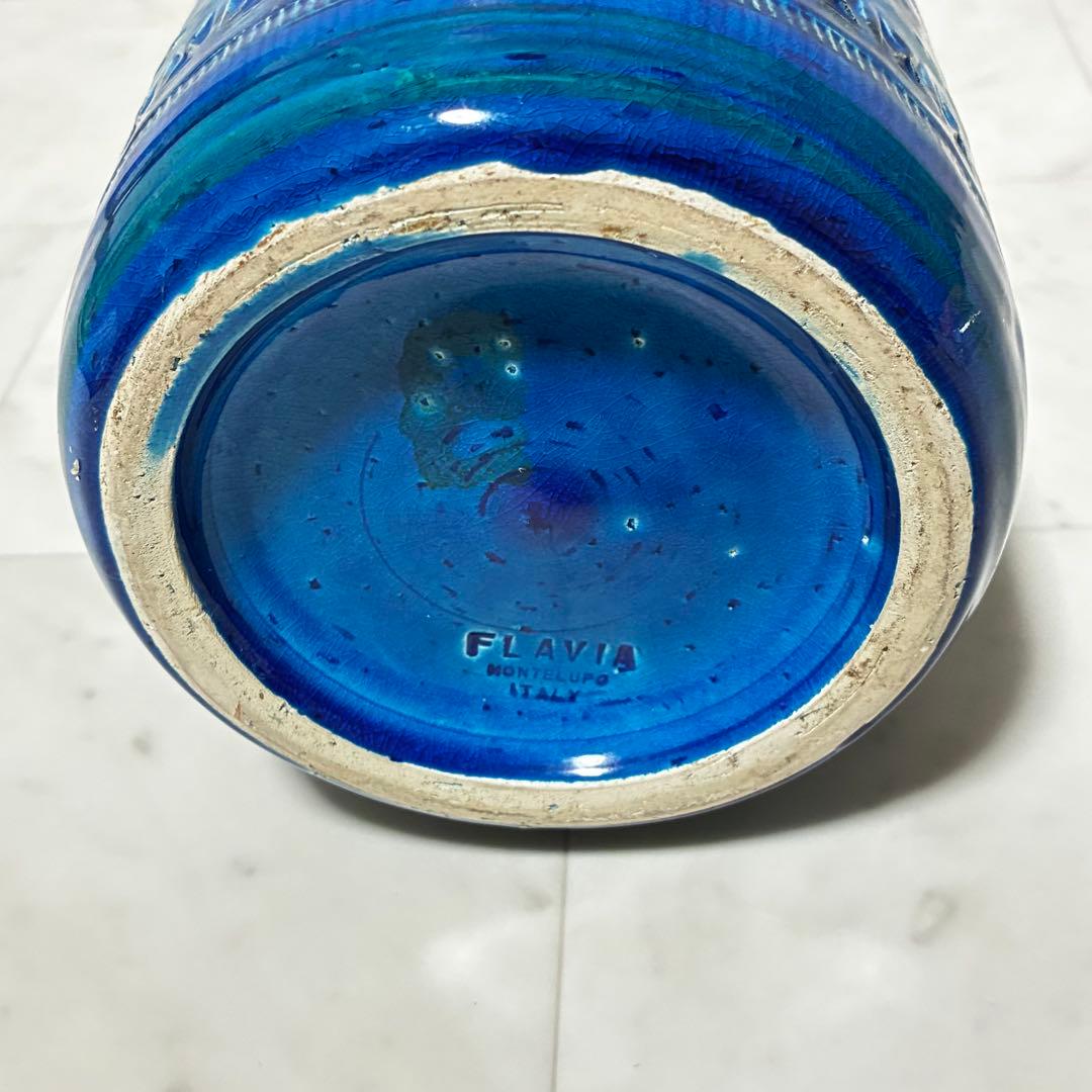 美品 FLAVIA MONTELUPO フラビア ビトッシ 花瓶 リミニブルー