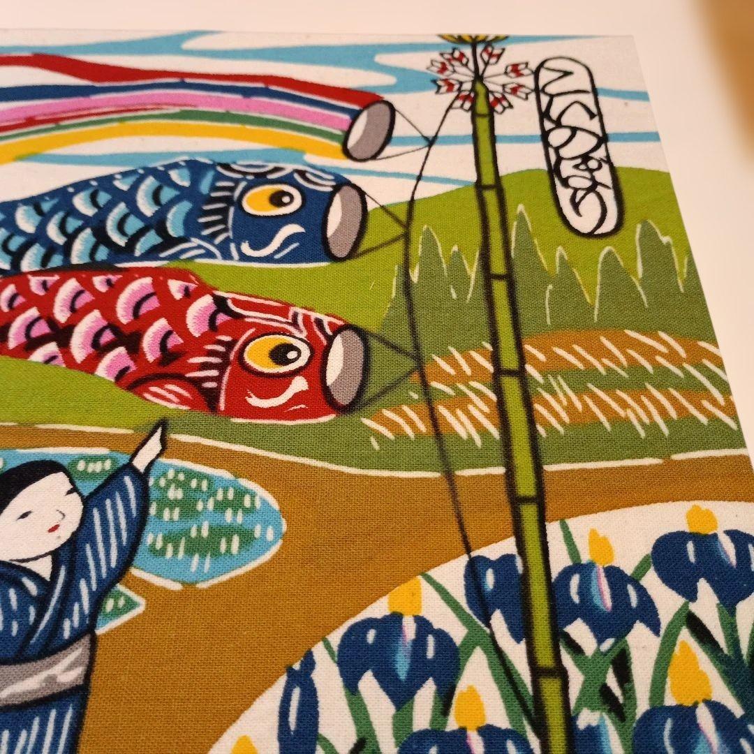 【染画】むねかた オリジナル作品｜和紙・手染め｜こいのぼり柄｜英語解説付き