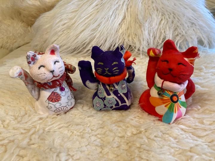 招き猫　置物　創作人形　バラ売り可♪6匹セット♪