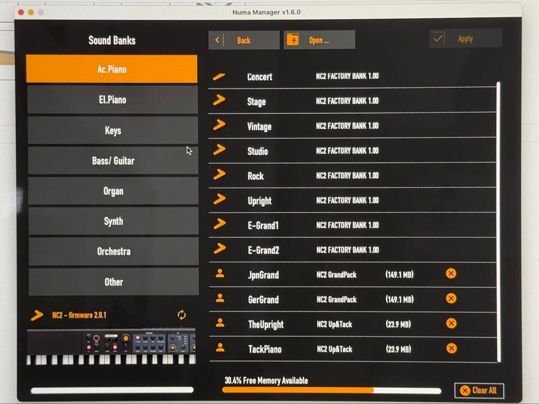 Studiologic Numa Compact 2 ペダル電源コードのみ新品