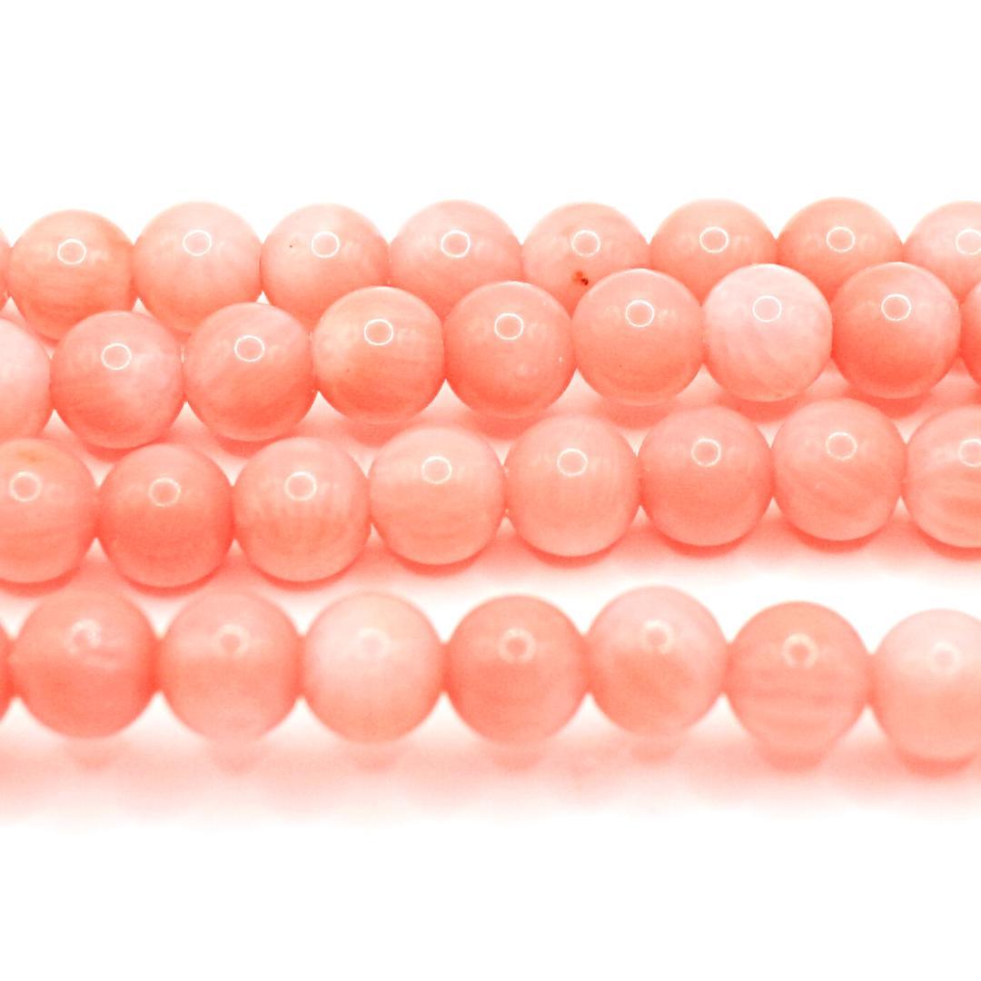 ピンクコーラル（染） ビーズ ネックレス beads268