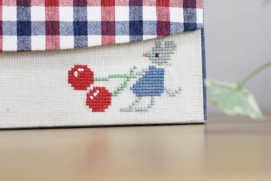 カルトナージュ完成品　ツールボックス／裁縫箱ソーイングボックス