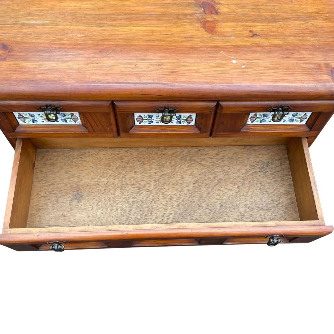 廃盤　希少　ACTUS アクタス バレンシア タイル チェスト スペイン 天然木