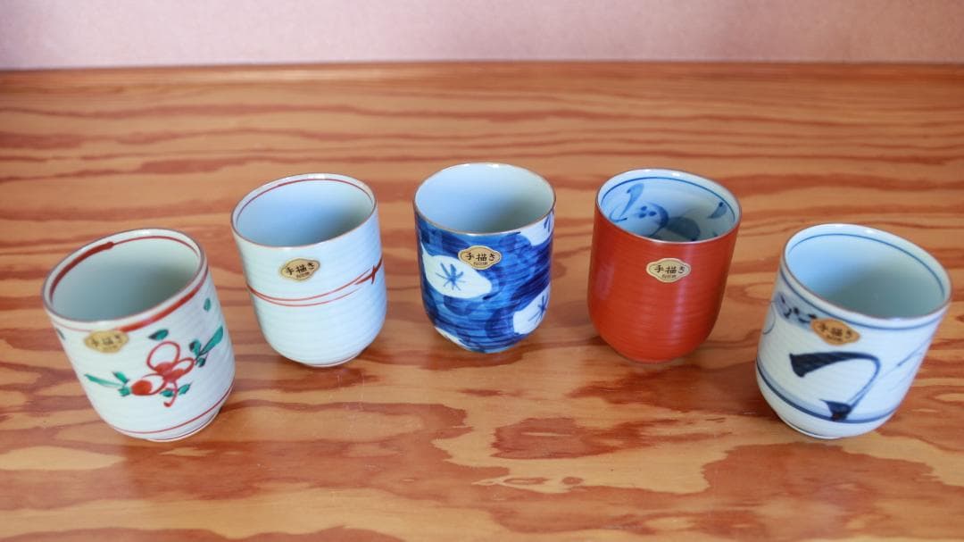 箱入り未使用伝統工芸高級有田焼お茶碗飯碗湯飲み5客セット有田焼古陶窯陶芸家和食器