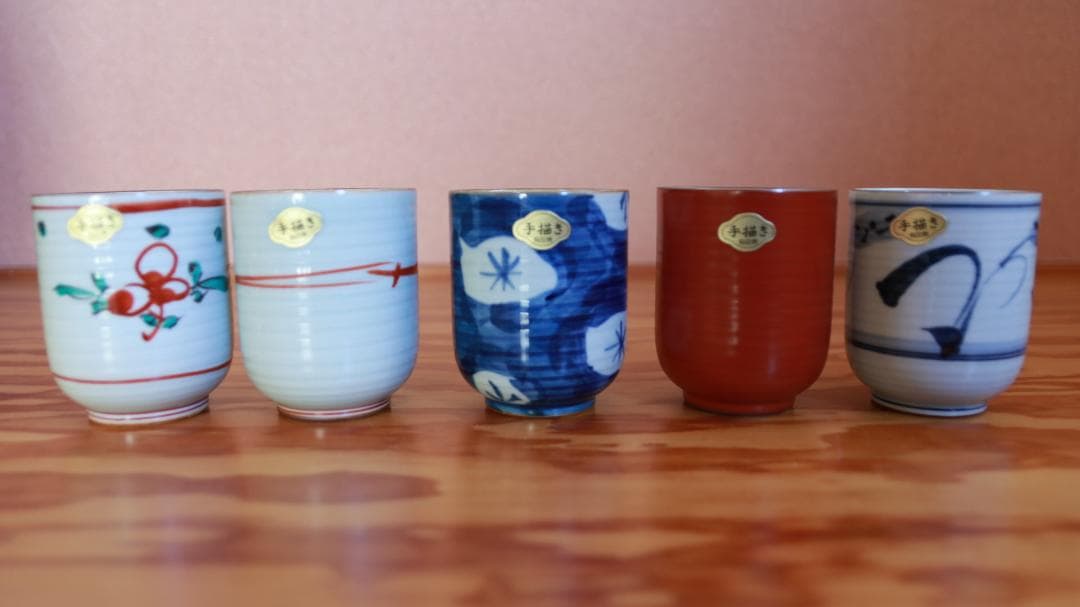 箱入り未使用伝統工芸高級有田焼お茶碗飯碗湯飲み5客セット有田焼古陶窯陶芸家和食器