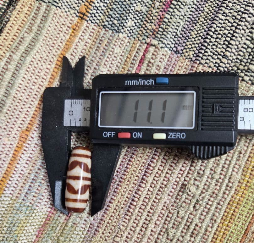 116　天珠　上肯　双虎牙天珠　龍紋　希少　dzibeads！