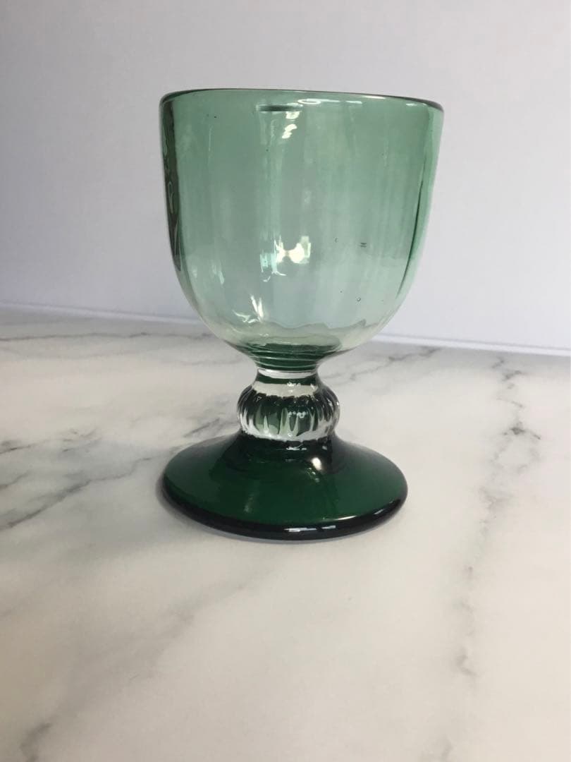 船木倭帆（ふなきしずほ）作　捻脚モールワイングラス