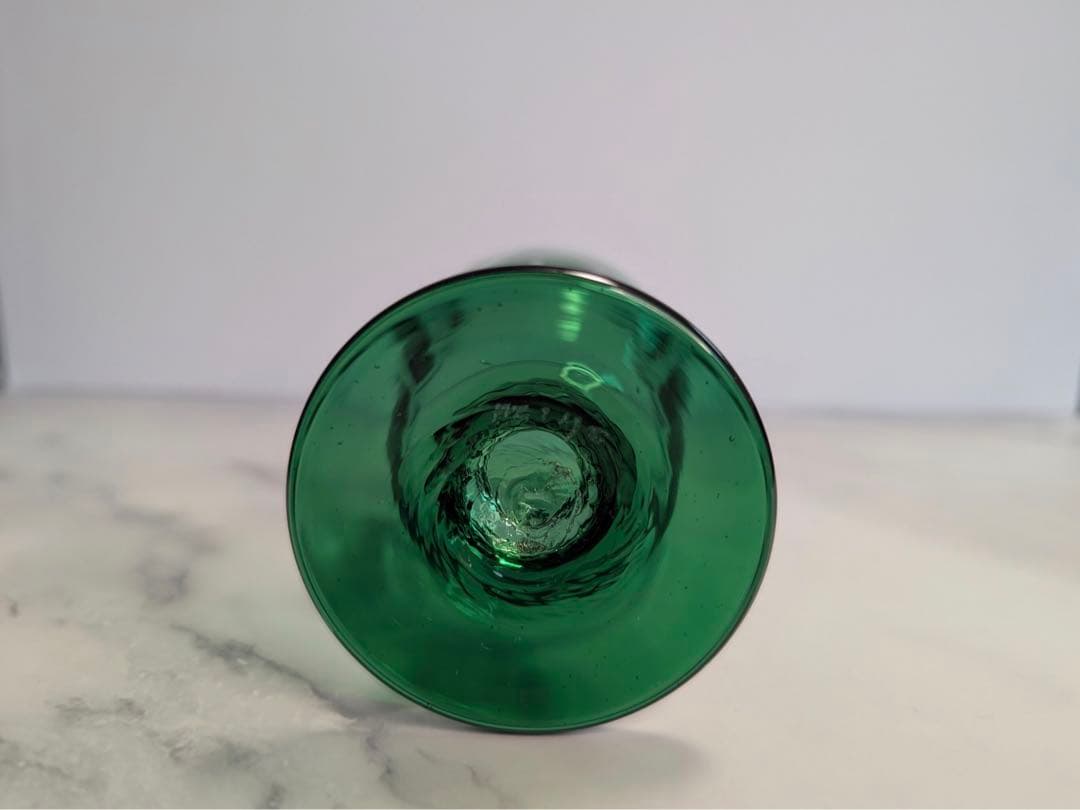 船木倭帆（ふなきしずほ）作　捻脚モールワイングラス