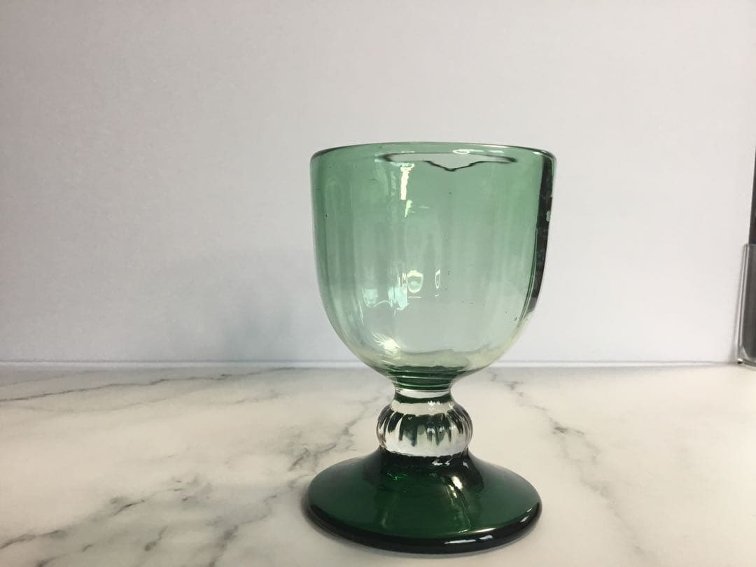 船木倭帆（ふなきしずほ）作　捻脚モールワイングラス