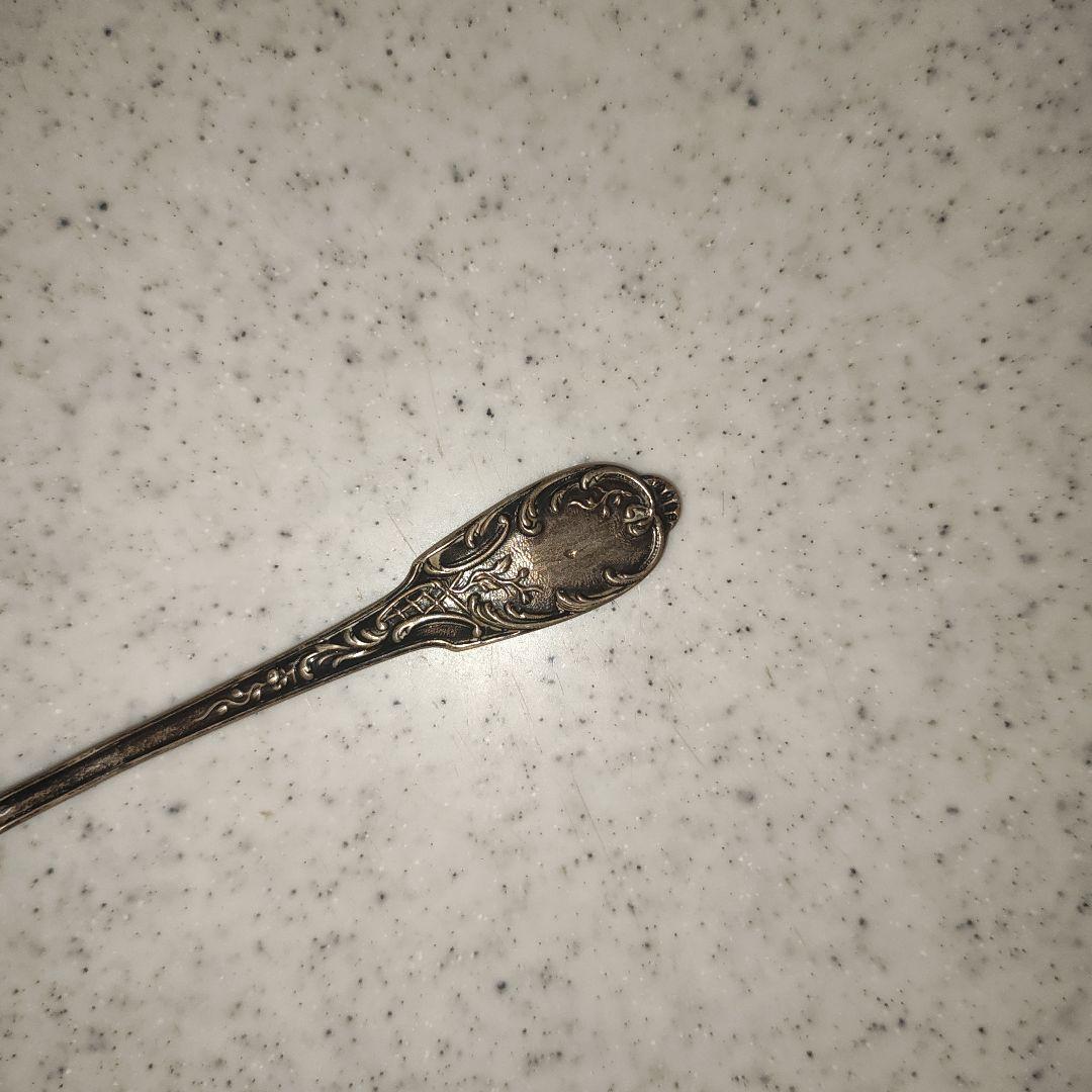 英国製　アンティークシルバーシュガースプーン