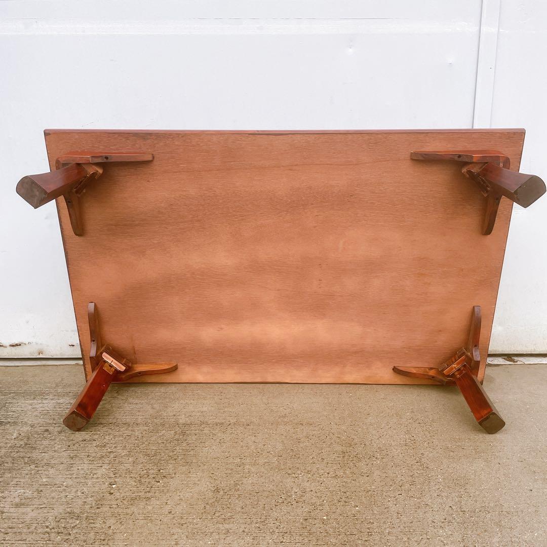 【美品①】高級 折り畳み座卓 昭和レトロ アンティーク 職人手作り ちゃぶ台