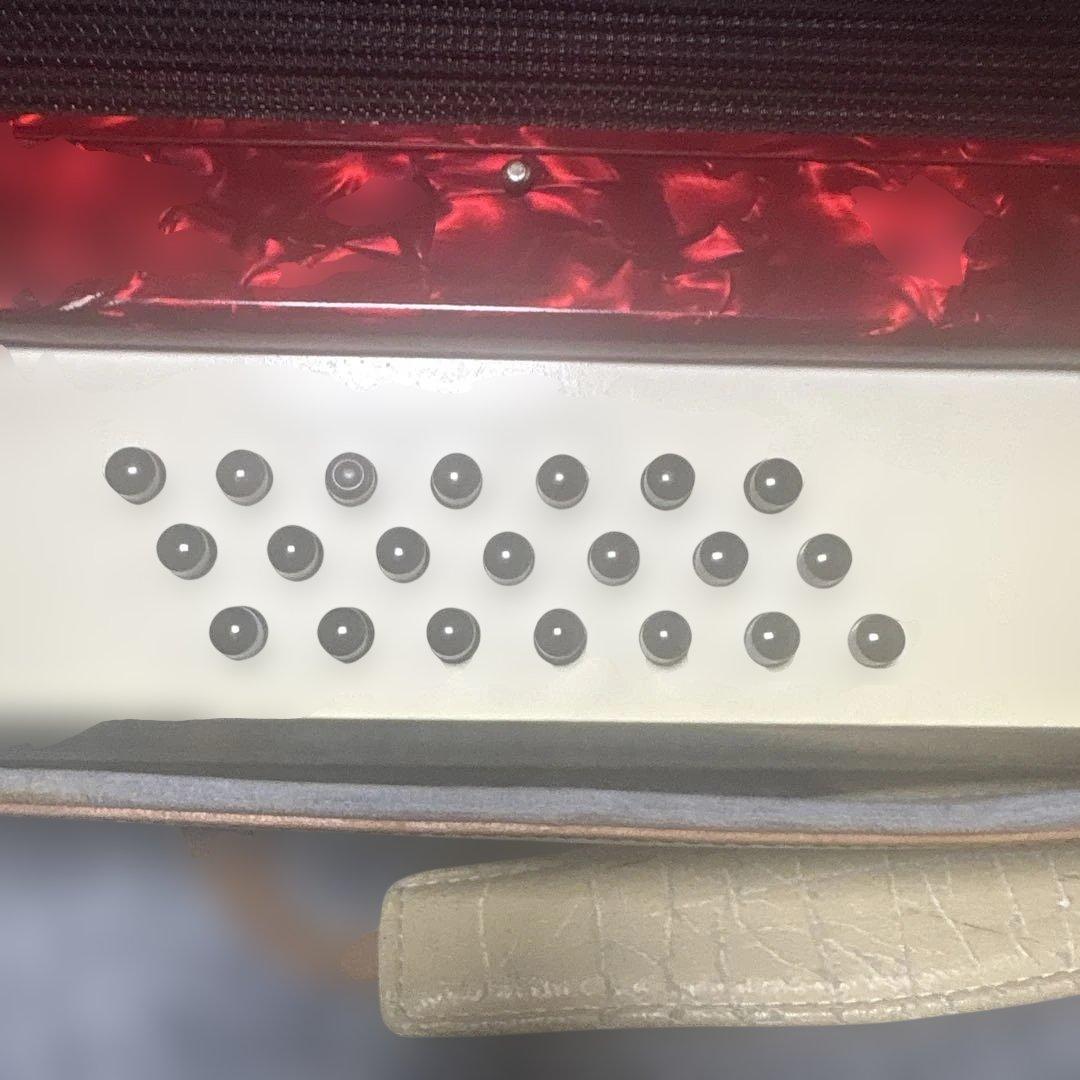 Yamaha 赤 アコーディオン 32鍵 ケース付き