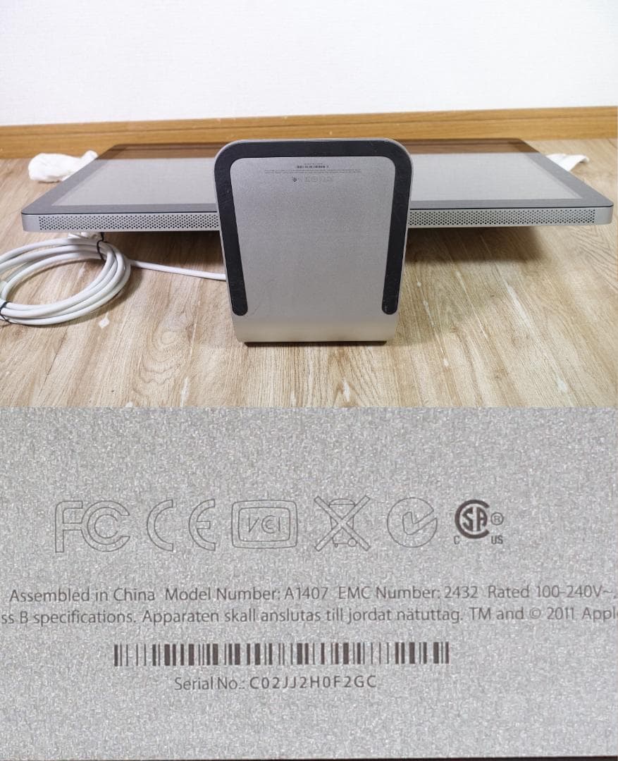 ディスプレイ・モニター本体 Apple ThunderboltDisplay27 /A1407